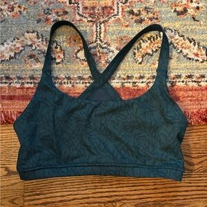 Oiselle Women's Strappy Sports Bra Verrazano Green size 10